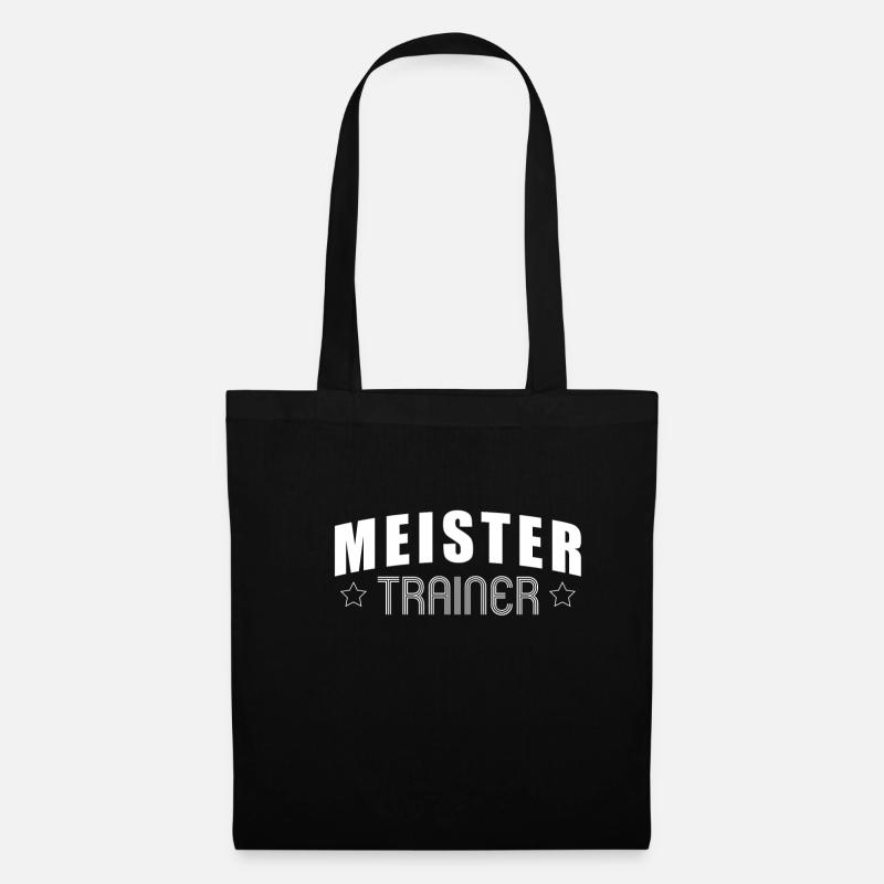 Meister Trainer Einer Mannschaft T-Shirt - Stoffbeutel - Schwarz