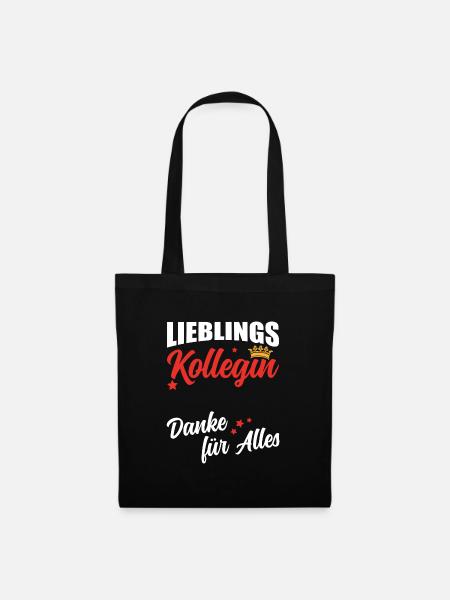 Kollegin Abschied Arbeit Geschenk - Stoffbeutel - Schwarz