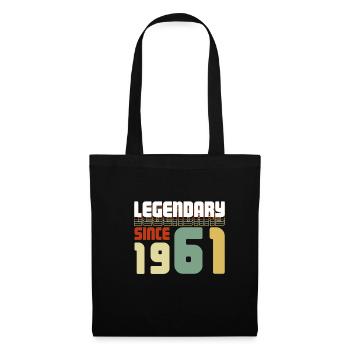 Legendary Since 1961 T-Shirt 60. Geburtstag - Stoffbeutel - Schwarz - Vorne