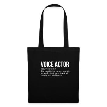 Voice Actor Synchronsprecher Definition Shirt - Stoffbeutel - Schwarz - Vorne