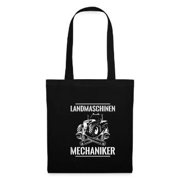 Landmaschinen Mechaniker T-Shirt Geschenk - Stoffbeutel - Schwarz - Vorne