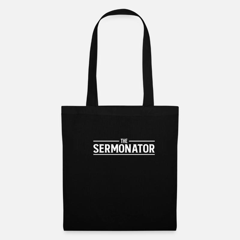 The Sermonator Zeremonie Geschenk Pfarrer - Stoffbeutel - Schwarz
