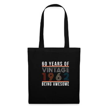 60 ans d’être génial 1962 cadeau - Sac en tissu - noir - Devant