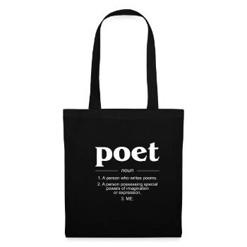 Poet Definition Geschenk Dichter - Stoffbeutel - Schwarz - Vorne