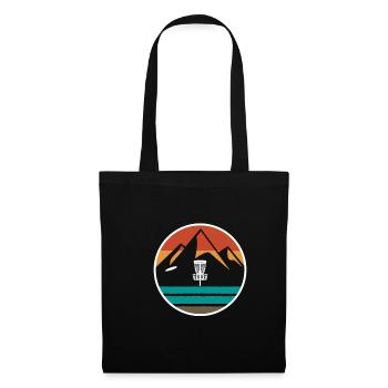 Vintage Retro Disc Golf Geschenk - Stoffbeutel - Schwarz - Vorne