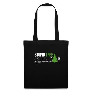 Stupid Tree Definition Gift Disc Golf Player - Tote Bag - black - Front