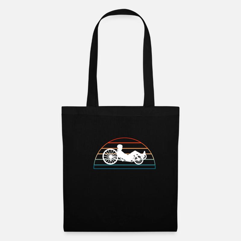 Liegerad Geschenk Shirt - Stoffbeutel - Schwarz