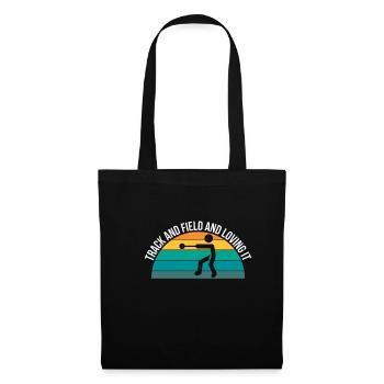 Track And Field Hammerwerfer Shirt Geschenk - Stoffbeutel - Schwarz - Vorne