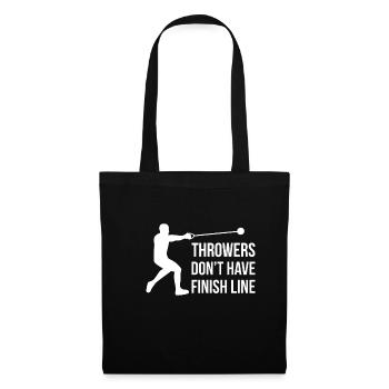 Throwers Don´t Have Finish Lines Geschenk - Stoffbeutel - Schwarz - Vorne