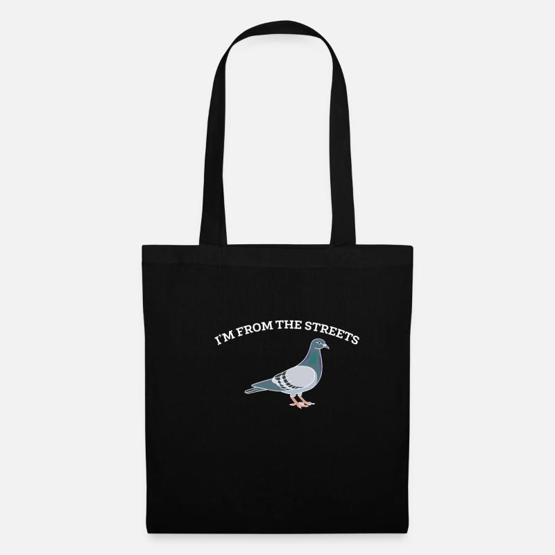 Taube Shirt Geschenk - Stoffbeutel - Schwarz