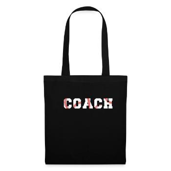 Cadeau de chemise d’entraîneur de baseball - Sac en tissu - noir - Devant