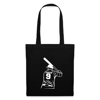 Cadeau de chemise d’entraîneur de baseball - Sac en tissu - noir - Devant