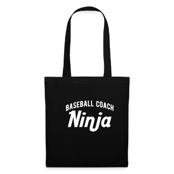 Chemise Ninja de l’entraîneur de baseball - Sac en tissu - noir - Devant