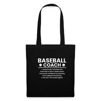 Définition de l’entraîneur de baseball Cadeau de chemise - Sac en tissu - noir - Devant