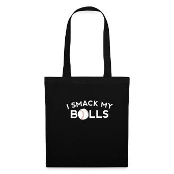Je claque mes balles Chemise Cadeau de baseball - Sac en tissu - noir - Devant