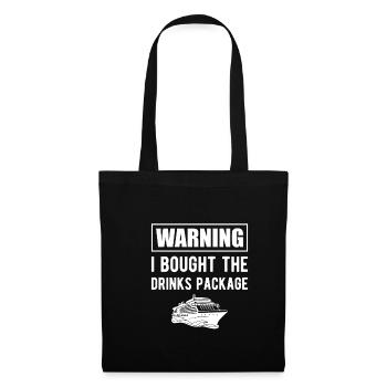 Avertissement J’ai acheté la chemise du paquet de boissons - Sac en tissu - noir - Devant