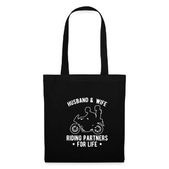 Mari et femme Équitation Partenaires Pour La Vie Chemise - Sac en tissu - noir - Devant