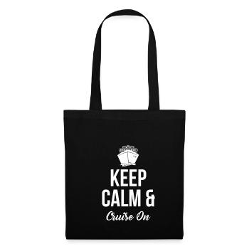 Keep Calm & Cruise On Shirt Gift Cruise - Sac en tissu - noir - Devant