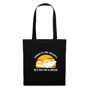 Sunsets Are Always Better On A Cruise Shirt - Tote Bag - black - Front