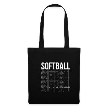 Softball Shirt Geschenk Spieler - Stoffbeutel - Schwarz - Vorne
