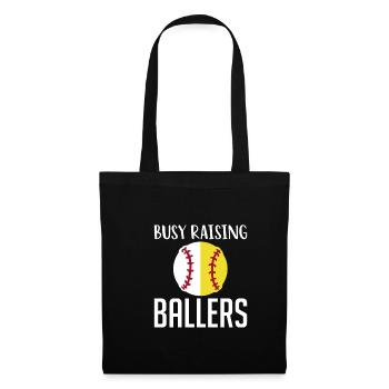 Busy Rasing Ballers Softball Baseball Shirt - Stoffbeutel - Schwarz - Vorne