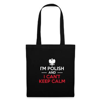 Je suis polonais et je ne peux pas rester calme - Sac en tissu - noir - Devant