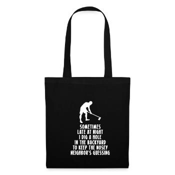 Drôle de jardinier disant cadeau de chemise - Sac en tissu - noir - Devant
