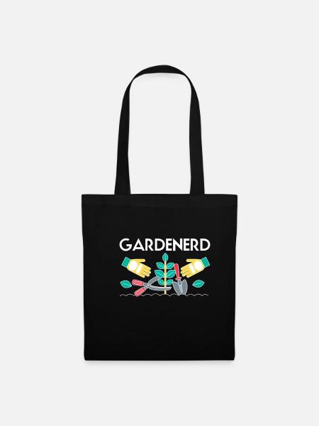 Gardenerd Shirt Geschenk Gärtner - Stoffbeutel - Schwarz