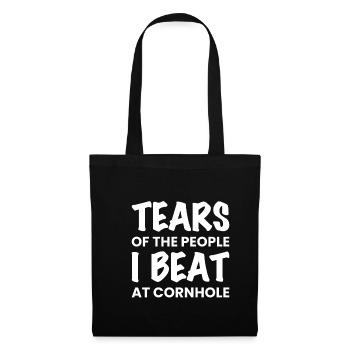 Tears Of The People I Beat At Cornhole - Stoffbeutel - Schwarz - Vorne
