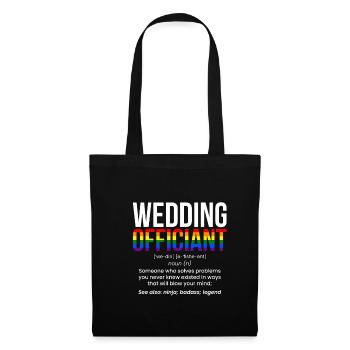 Wedding Officiant LGBT Shirt Geschenk Definition - Stoffbeutel - Schwarz - Vorne