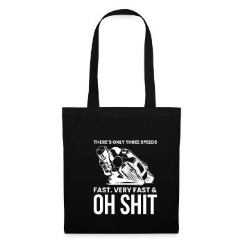 Trois vitesses rapides, très rapides et oh merde - Sac en tissu - noir - Devant