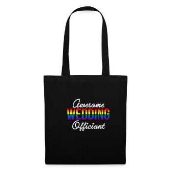 Super cadeau de chemise LGBT officiant de mariage - Sac en tissu - noir - Devant