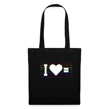 J’aime le cadeau d’officiant LGBT - Sac en tissu - noir - Devant