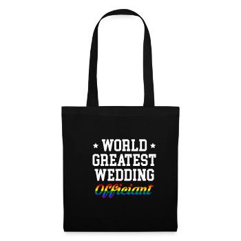 World Greatest Wedding Officiant LGBT Shirt - Stoffbeutel - Schwarz - Vorne
