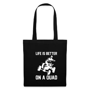 La vie est meilleure avec un cadeau de chemise quad - Sac en tissu - noir - Devant