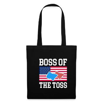Boss Of The Toss America USA Flag Shirt - Tote Bag - black - Front