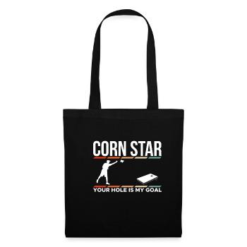 Corn Star Your Hole Is My Goal Shirt Gift - Tote Bag - black - Front