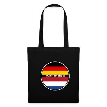 Ja Ich Bin Beides - Russe und Deutscher - Stoffbeutel - Schwarz - Vorne