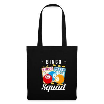 Bingo Squad Shirt Geschenk - Stoffbeutel - Schwarz - Vorne