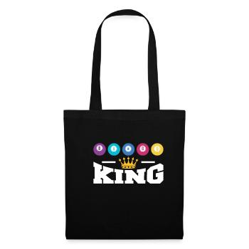 Bingo King Shirt Geschenk - Stoffbeutel - Schwarz - Vorne