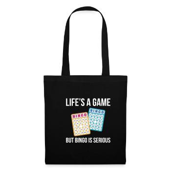 Lifes A Game But Bingo Is Serious Shirt Gift - Tote Bag - black - Front