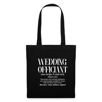Wedding Officiant Definition Standesbeamter - Stoffbeutel - Schwarz - Vorne