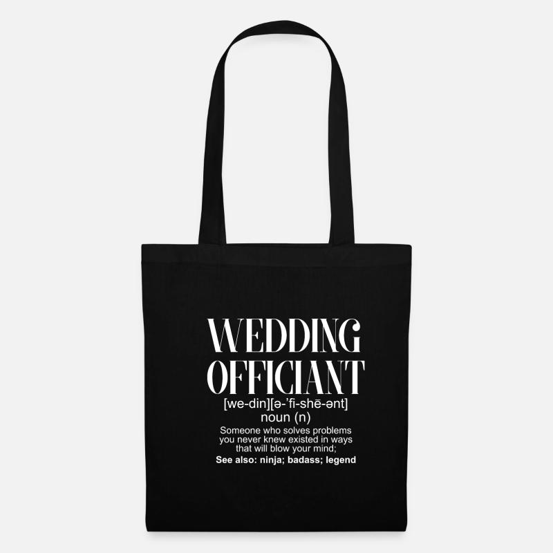 Wedding Officiant Definition Standesbeamter - Stoffbeutel - Schwarz