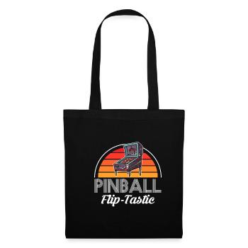 Vintage Retro Pinball Flip-Tastic Shirt Cadeau - Sac en tissu - noir - Devant
