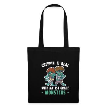 Creeping It Real avec ma chemise de monstres de 1ère année - Sac en tissu - noir - Devant