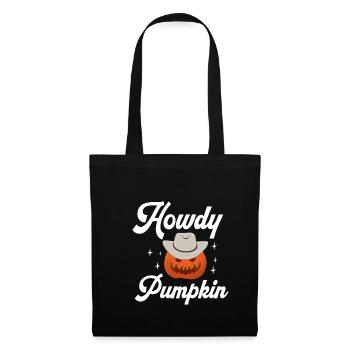 Howdy Pumpking Rodeo Country Wild West Halloween - Sac en tissu - noir - Devant