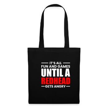 Cadeau de définition de chemise rousse - Sac en tissu - noir - Devant