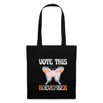 Votez ce cadeau de chemise Roevember - Sac en tissu - noir - Devant