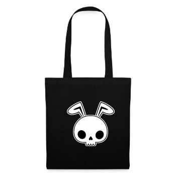 Hase Halloween Shirt Geschenk - Stoffbeutel - Schwarz - Vorne