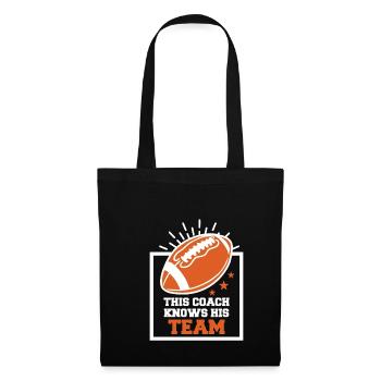 This Coach Knows His Team Football Trainer - Stoffbeutel - Schwarz - Vorne